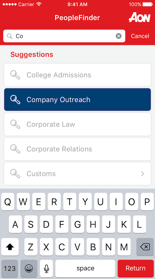 Aon PeopleFinder Mobile App screenshot 12
